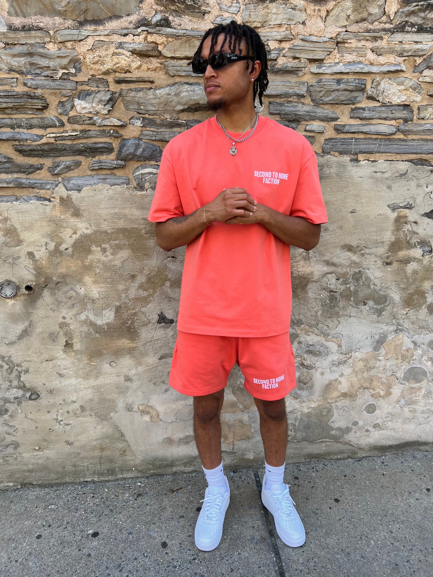 Second to None Faction T-Shirt/Short Salmon Set